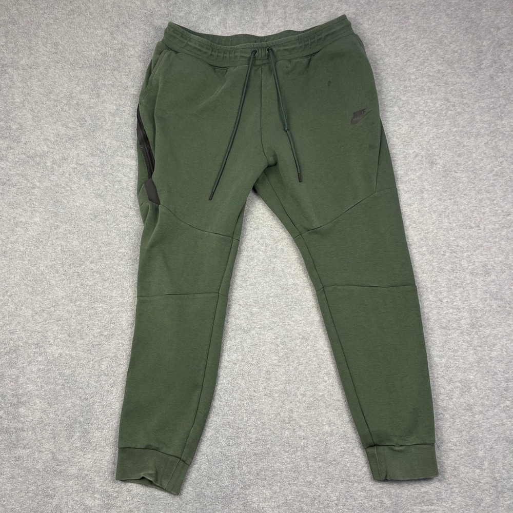 Nike Sweatpants Men XL Green Tech Fleece Joggers Tapered Athletic